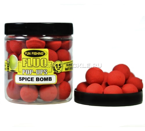 Плавающие бойлы Fun Fishing FLUO Rouge Spice Bomb Pop-Ups